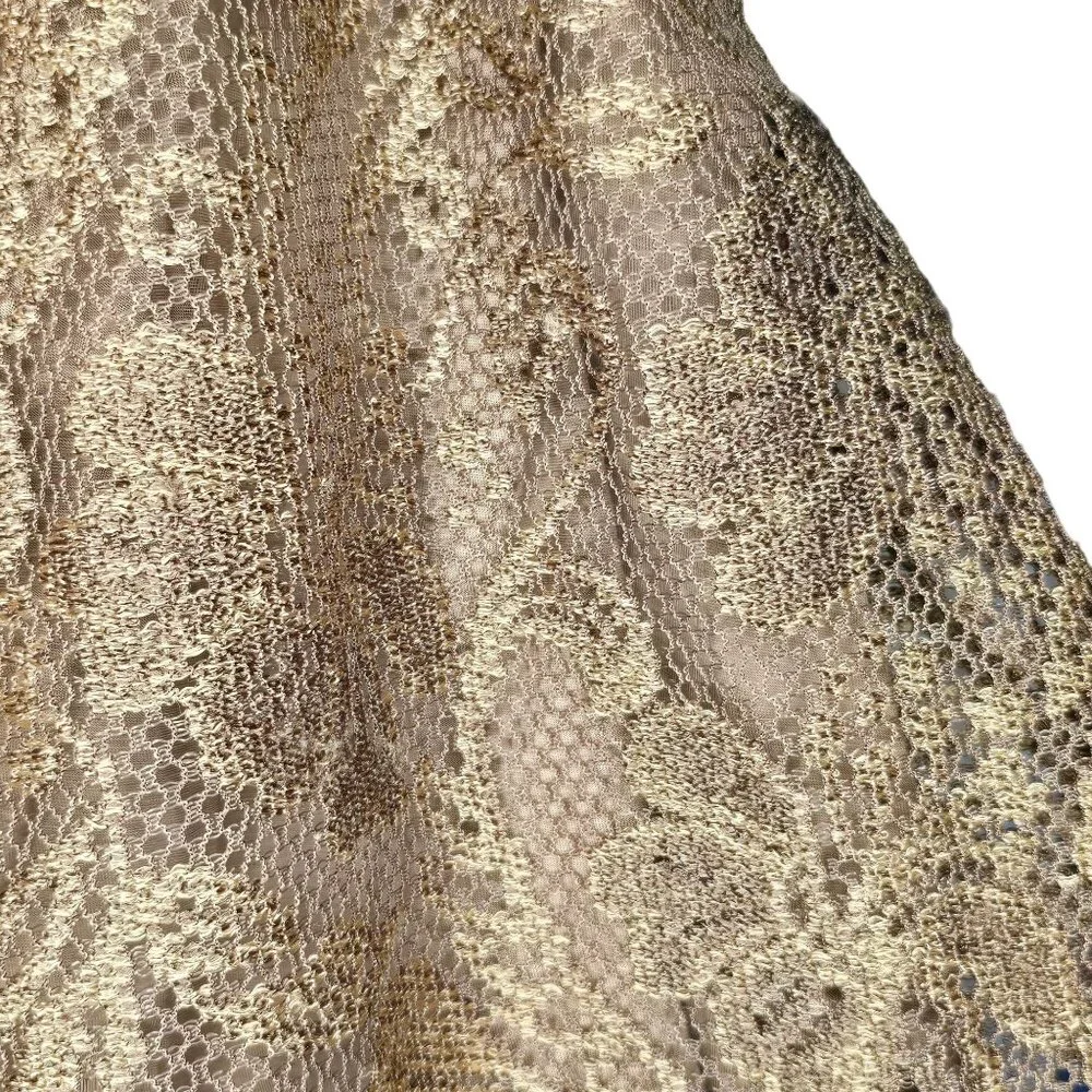 Banana Republic Heritage Women's Floral Gold Lace Cami Tank Top M Lined - Picture 5 of 6